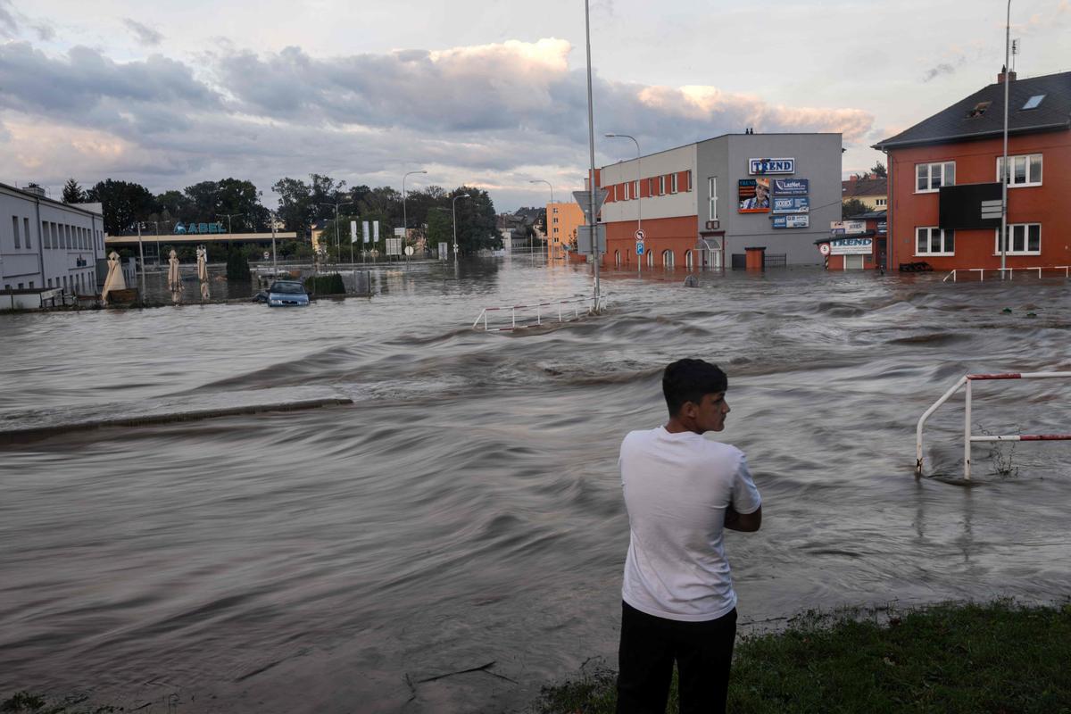 Затопленные улицы в Опаве, Чехия, 15 сентября 2024 года. Фото: Michal Cizek / AFP / Scanpix / LETA