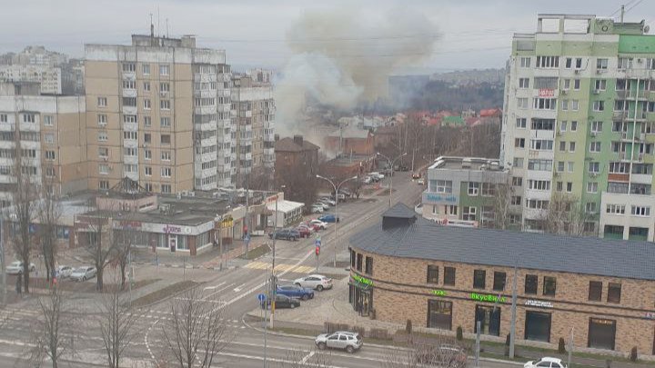 Осколки на улице Славянской